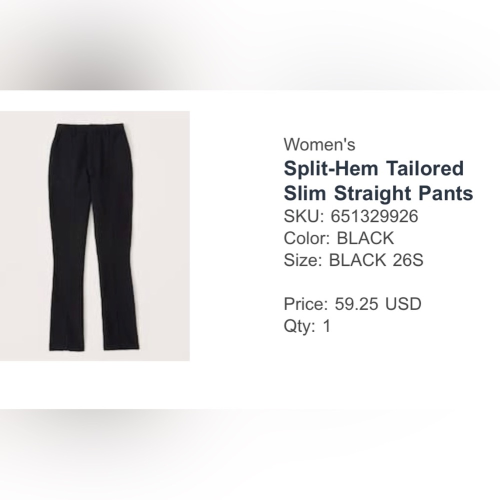 Abercrombie Split Hem Tailored Pants